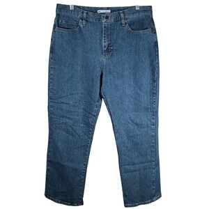 Lee Relaxed Fit At The Waist Womens Jeans 14 Short Blue Denim Straight Leg